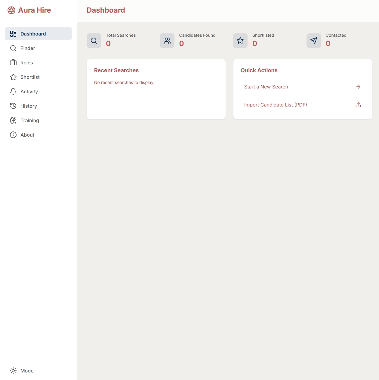 Aura Hire Project Screenshot