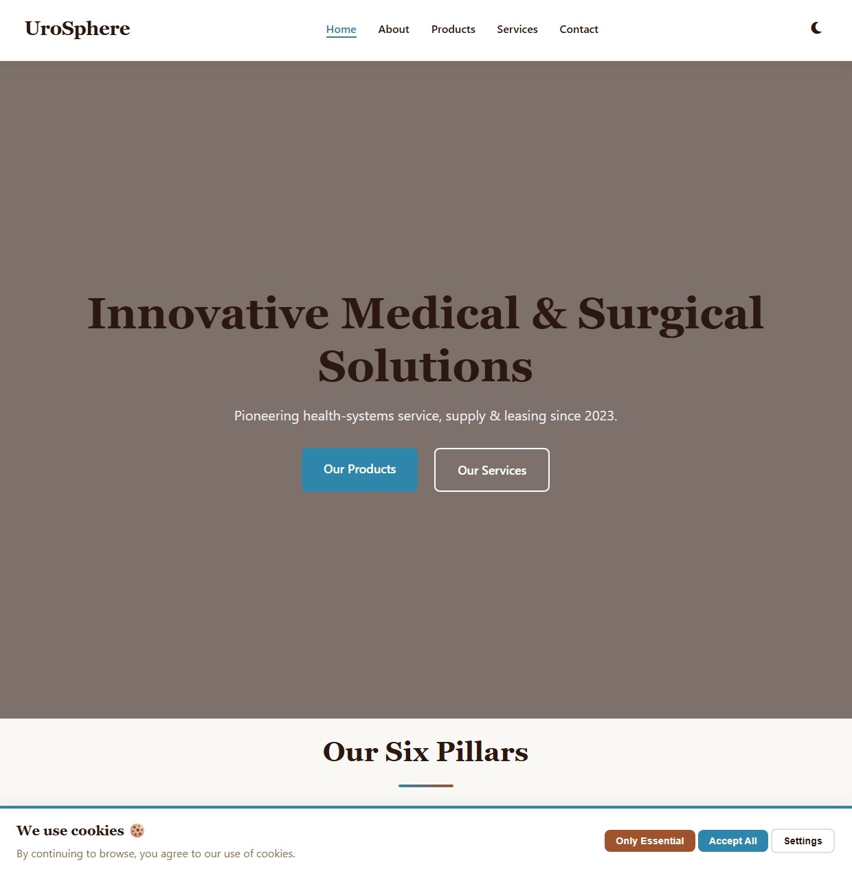 Urosphere E-commerce Project Screenshot